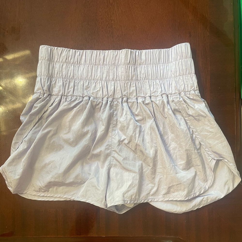 Free People Women's White Elastic Waist Shorts